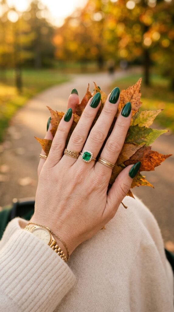forest green gloss nails forest green gloss nails