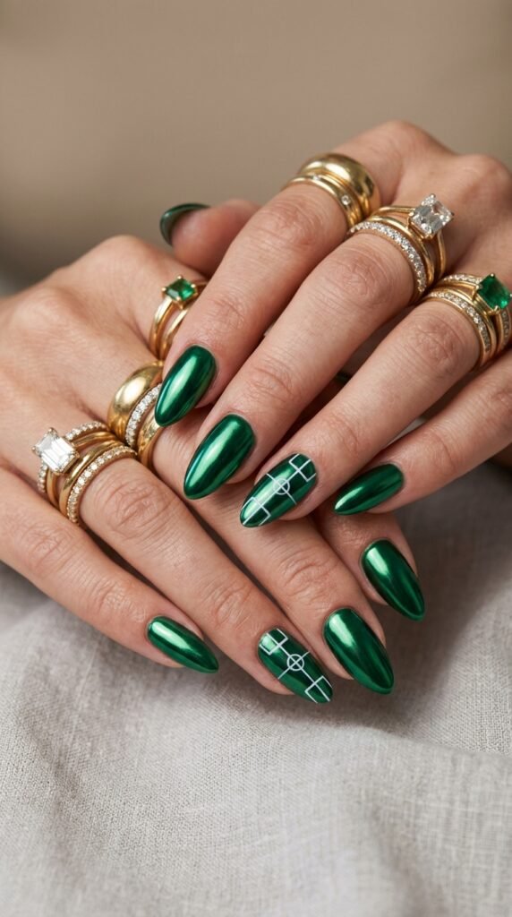 Green_chrome_nails_with_rings Green_chrome_nails_with_rings