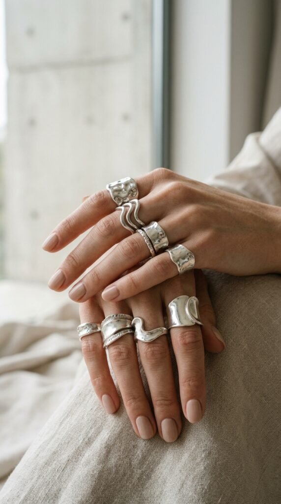 Hands_wearing_sculptural_rings_ Hands_wearing_sculptural_rings_