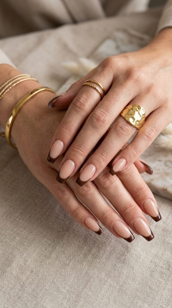 Hands_with_chocolate_brown_Frenchtips Hands_with_chocolate_brown_Frenchtips