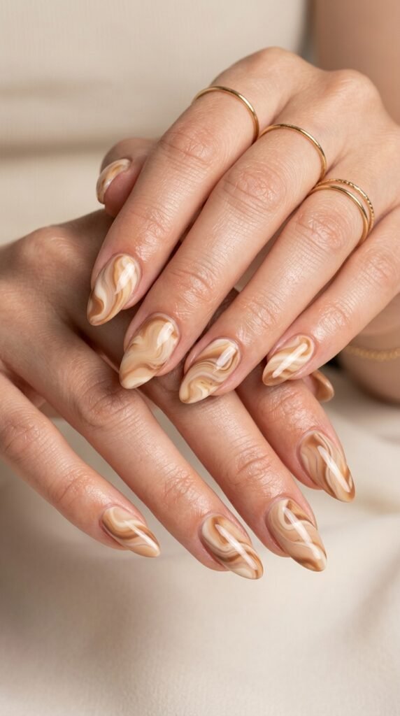 Latte_swirl_nail_art_ Latte_swirl_nail_art_