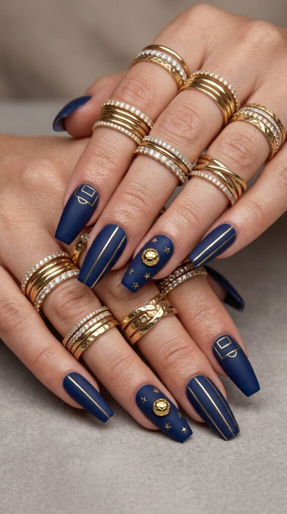 Matte_navy_gold_soccer_nails Matte_navy_gold_soccer_nails