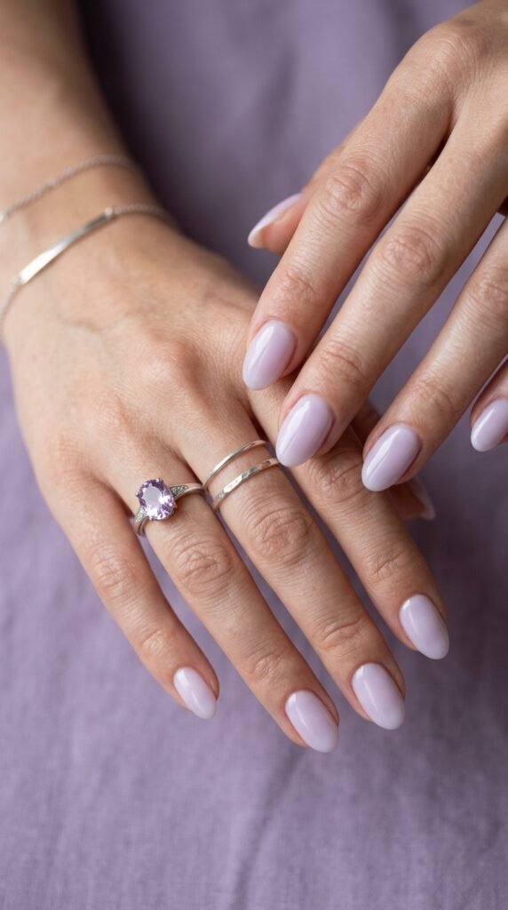 Milky_lavender_oval_nails Milky_lavender_oval_nails