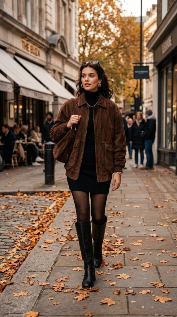 Model_wearing_suede_jacket_mini_skirt Model_wearing_suede_jacket_mini_skirt