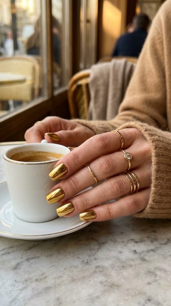 Molten_gold_chrome_square_nails Molten_gold_chrome_square_nails