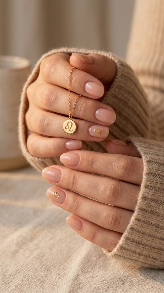 Nails_with_Leo_zodiac_ Nails_with_Leo_zodiac_
