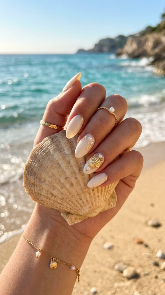 Nails_with_gold_shell_pearl Nails_with_gold_shell_pearl