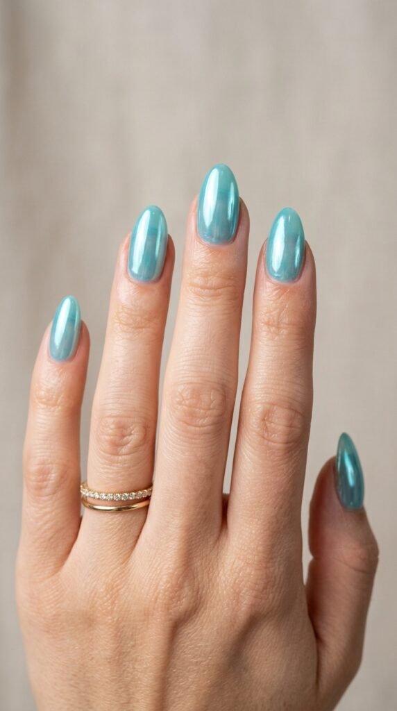 Ocean_glass_chrome_nails Ocean_glass_chrome_nails