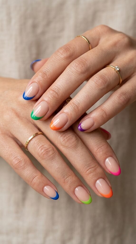 Rainbow_bright_French_tip_nails_ Rainbow_bright_French_tip_nails_