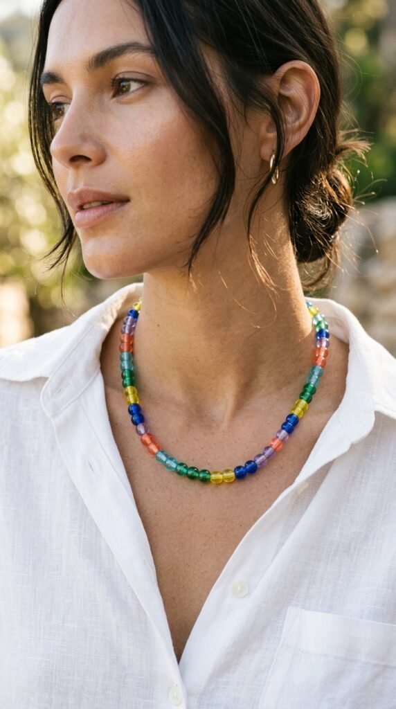 Rainbow_glass_beaded_necklace Rainbow_glass_beaded_necklace