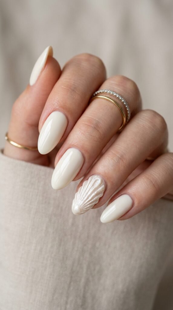 Seashell_texture_accent_nails Seashell_texture_accent_nails