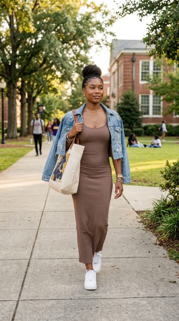 Student_wearing_maxi_dress_denim_jacket Student_wearing_maxi_dress_denim_jacket