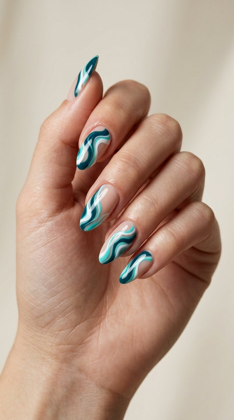 Teal_swirl_nail_art