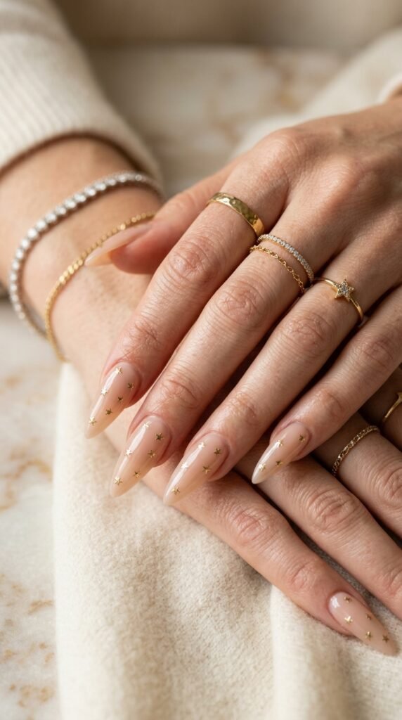 Tiny_gold_star_nails Tiny_gold_star_nails