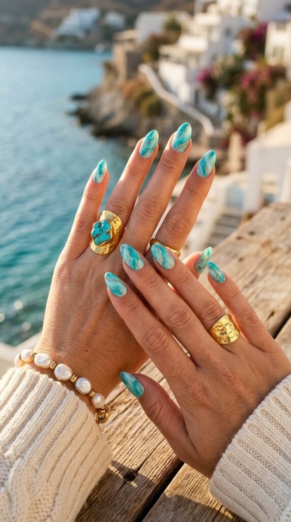 Turquoise_marble_nails_ Turquoise_marble_nails_