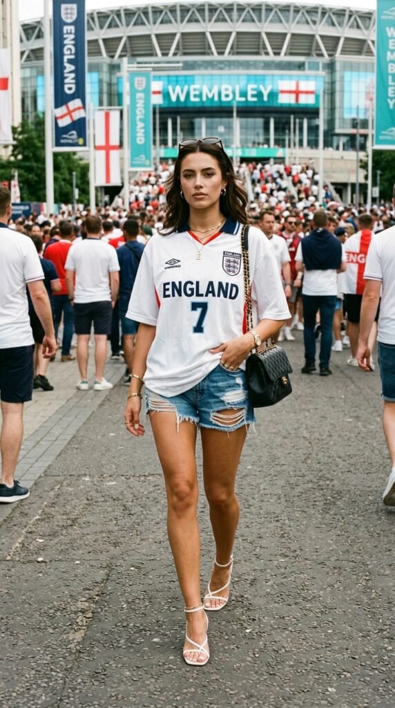 Woman_in_football_jersey_shorts Woman_in_football_jersey_shorts