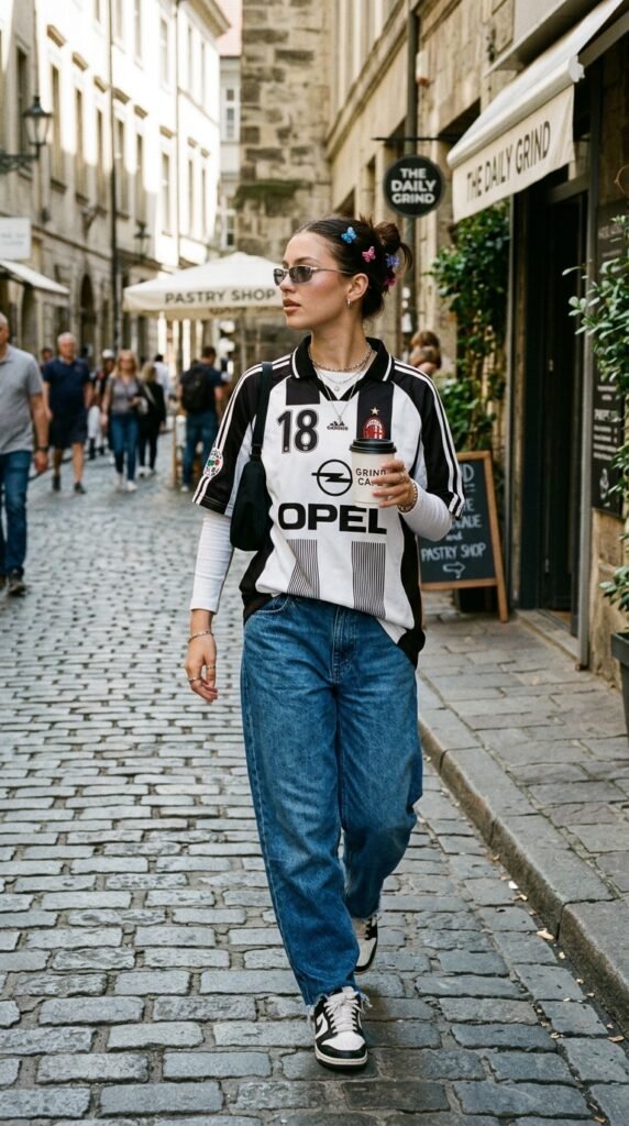 Woman_layering_baby_tee_soccer_jersey Woman_layering_baby_tee_soccer_jersey