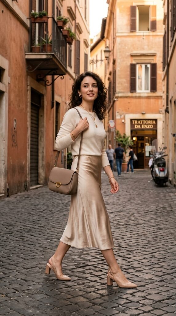 Silk Slip Skirt & Knit Silk Slip Skirt & Knit