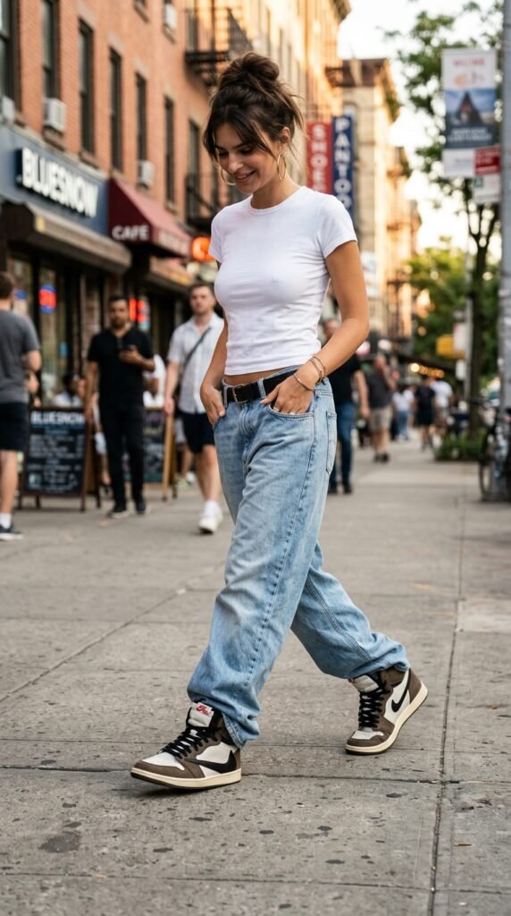 Woman_wearing_baby_tee_baggy_jeans Woman_wearing_baby_tee_baggy_jeans
