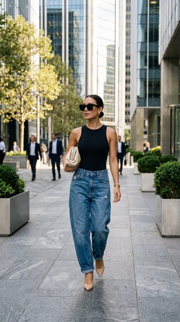 Woman_wearing_baggy_jeans_ Woman_wearing_baggy_jeans_