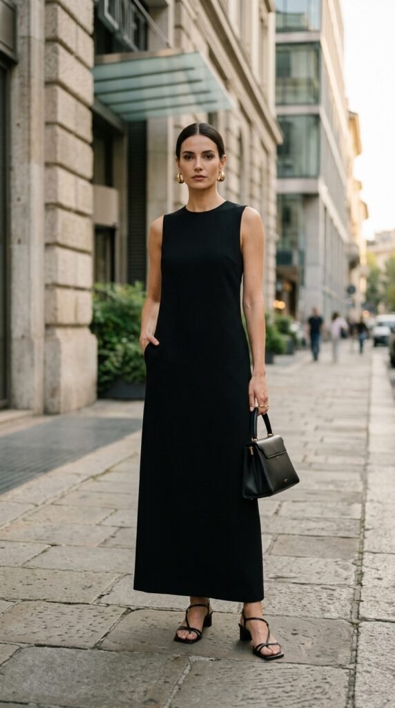 Woman_wearing_black_maxi_dress Woman_wearing_black_maxi_dress