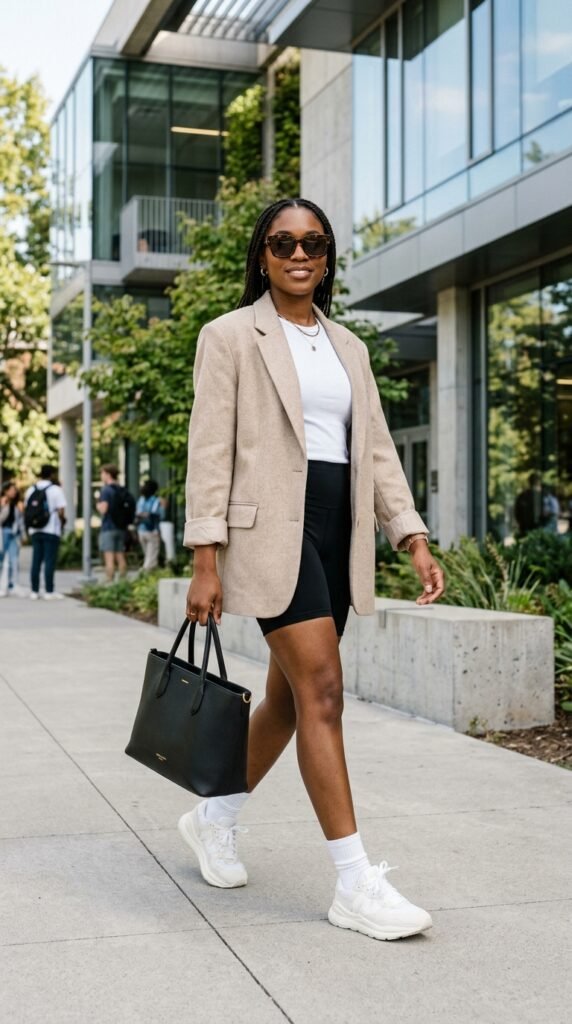 Woman_wearing_blazer_biker_shorts Woman_wearing_blazer_biker_shorts