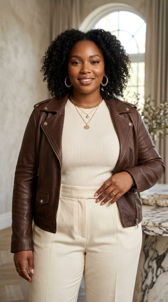 Woman_wearing_brown_leather_jacket Woman_wearing_brown_leather_jacket