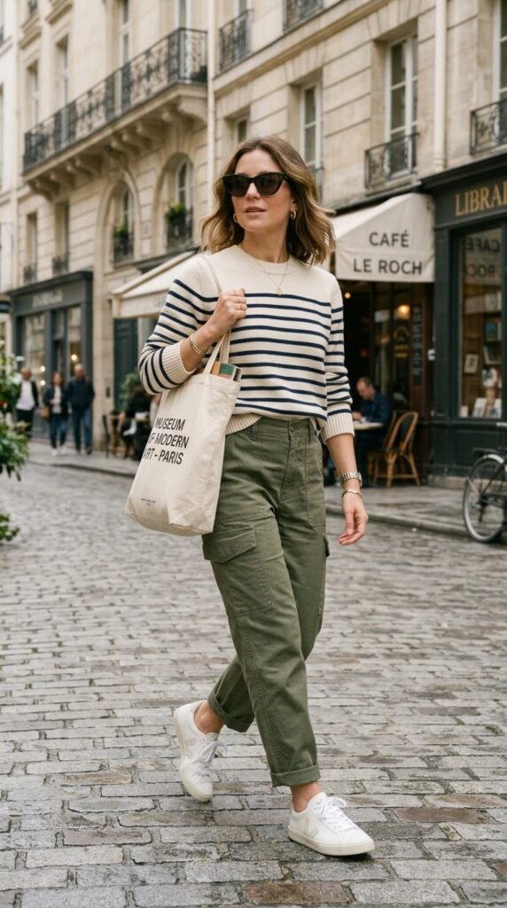 Woman_wearing_cargo_pants_sweater Woman_wearing_cargo_pants_sweater