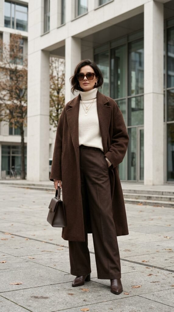 Woman_wearing_chocolate_brown_coat Woman_wearing_chocolate_brown_coat