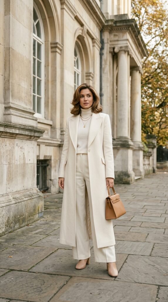 Woman_wearing_cream_maxi_coat Woman_wearing_cream_maxi_coat