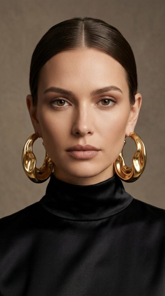 Woman_wearing_gold_statement_earrings Woman_wearing_gold_statement_earrings