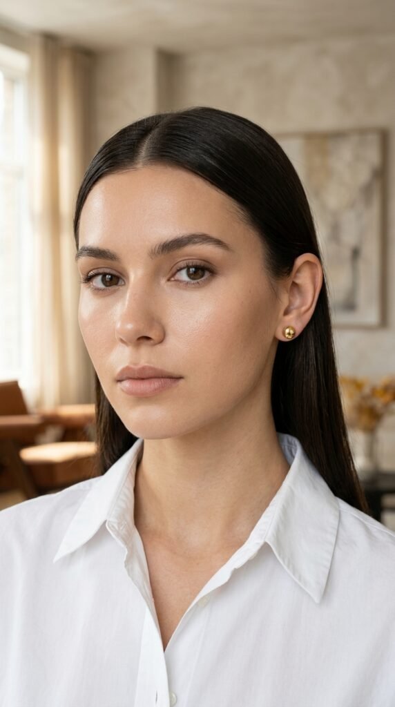 Woman_wearing_gold_stud_earrings Woman_wearing_gold_stud_earrings