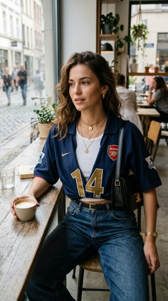 Woman_wearing_layered_soccer_jersey Woman_wearing_layered_soccer_jersey