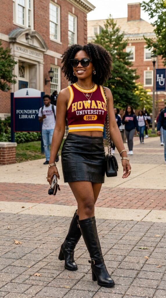 Woman_wearing_leather_skirt_croptop Woman_wearing_leather_skirt_croptop
