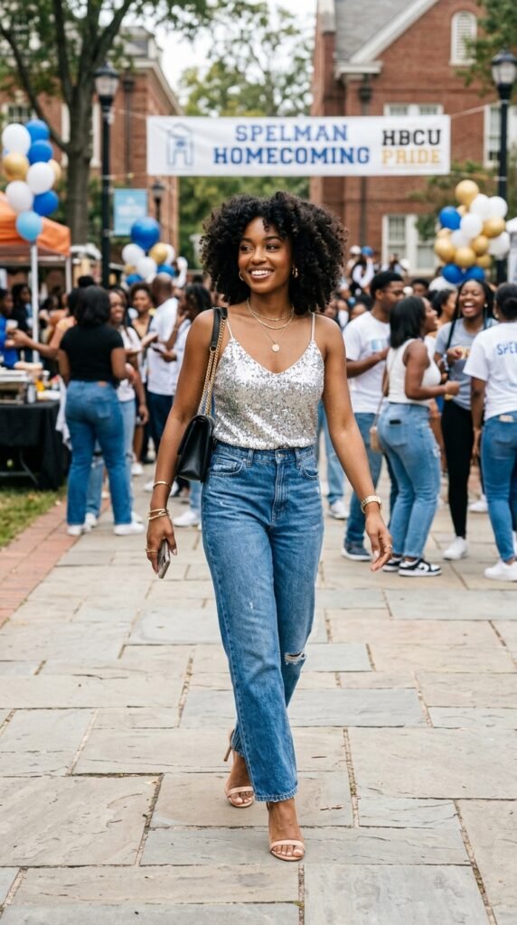 Woman_wearing_sequin_top_jeans Woman_wearing_sequin_top_jeans