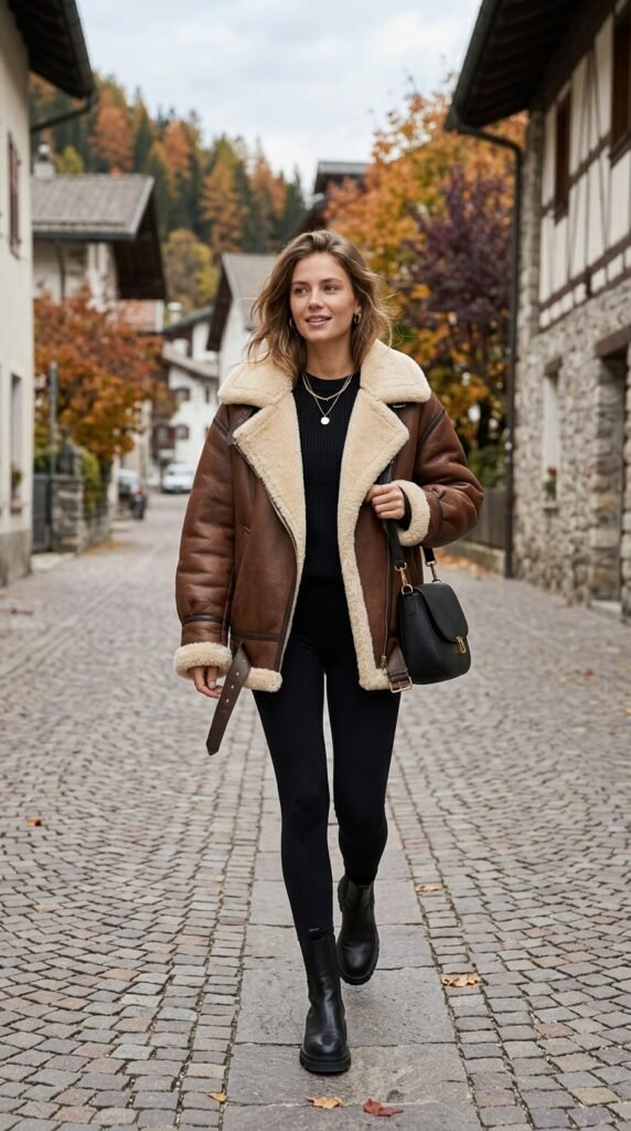 Woman_wearing_shearling_aviator_Jacket Woman_wearing_shearling_aviator_Jacket