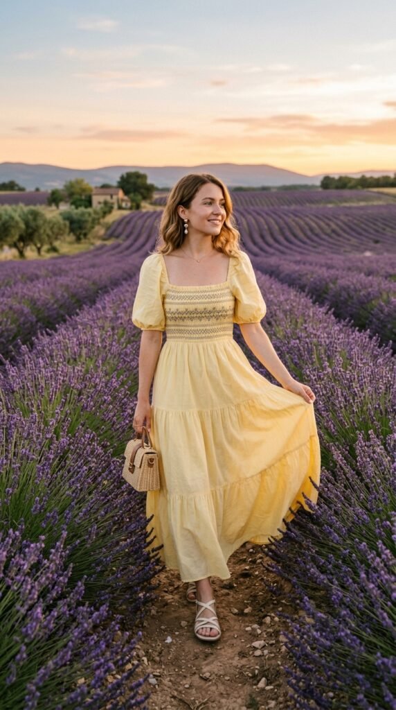 Woman_wearing_smocked_maxi_dress Woman_wearing_smocked_maxi_dress