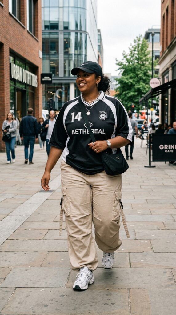 Woman_wearing_soccer_jersey_cargopants Woman_wearing_soccer_jersey_cargopants