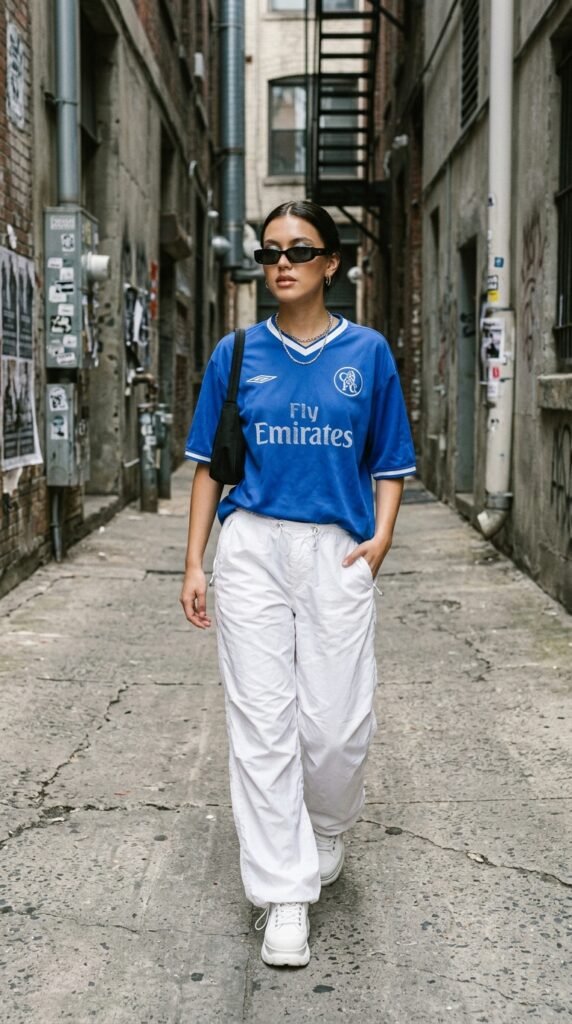 Woman_wearing_soccer_jersey_ Woman_wearing_soccer_jersey_