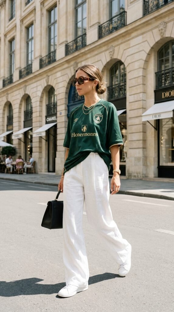 Woman_wearing_soccer_jersey_trousers Woman_wearing_soccer_jersey_trousers