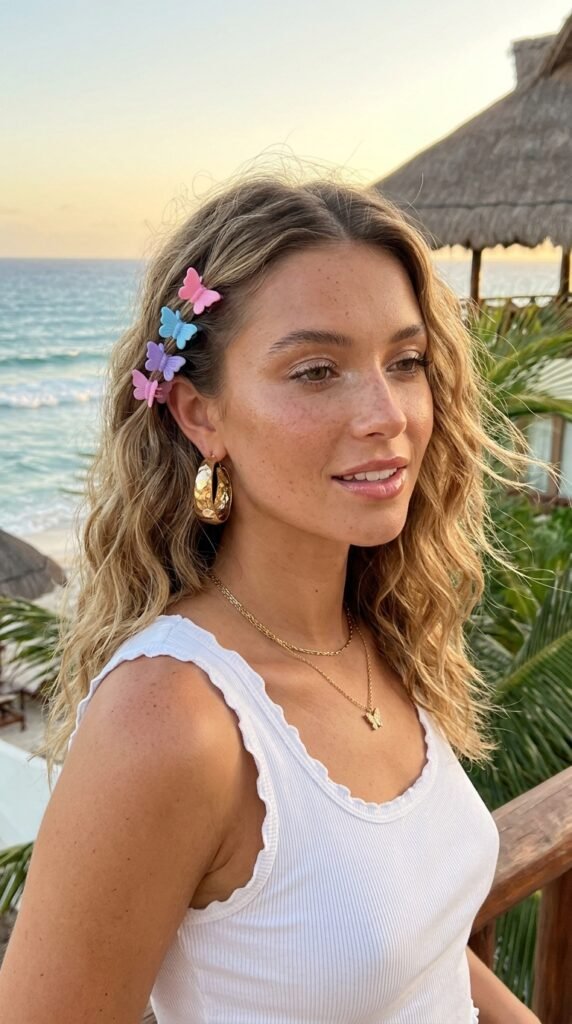 Woman_with_beach_waves_butterfly Woman_with_beach_waves_butterfly