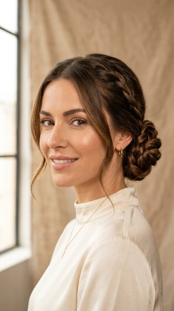 Woman_with_braided_bun_hairstyle Woman_with_braided_bun_hairstyle