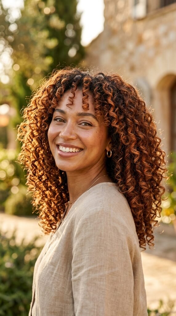 Woman_with_copper_balayage_curls Woman_with_copper_balayage_curls