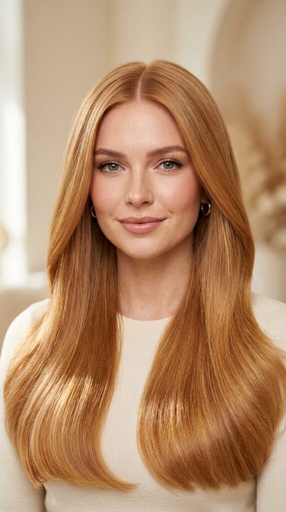 Woman_with_glossy_strawberry_blonde Woman_with_glossy_strawberry_blonde