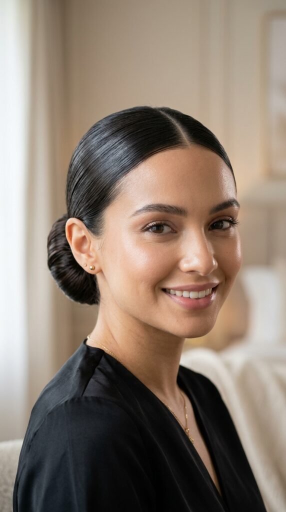 Woman_with_low_bun_hairstyle Woman_with_low_bun_hairstyle