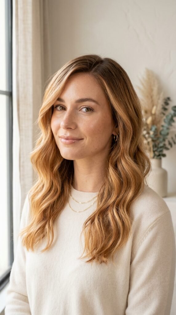 Woman_with_strawberry_blonde_balayage Woman_with_strawberry_blonde_balayage