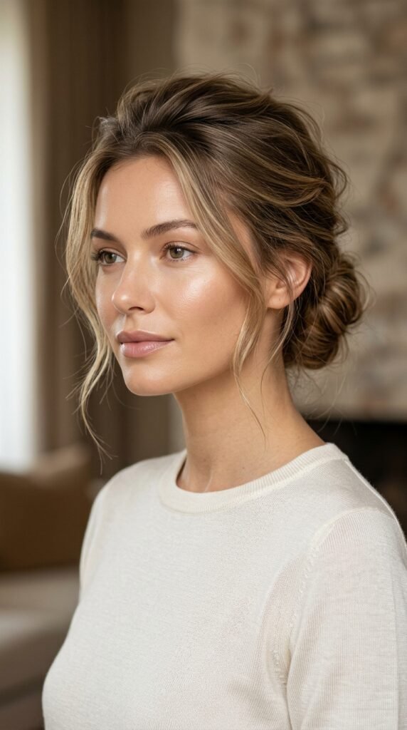 Woman_with_textured_updo_ Woman_with_textured_updo_