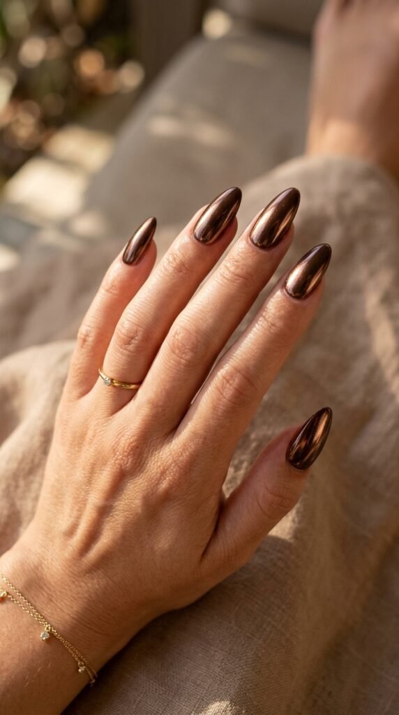 Brown_chrome_nails_close-up_ Brown_chrome_nails_close-up_