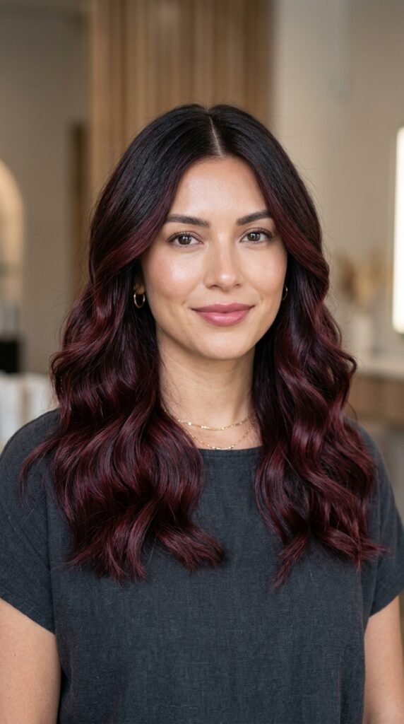 Burgundy_balayage_on_dark_hair Burgundy_balayage_on_dark_hair