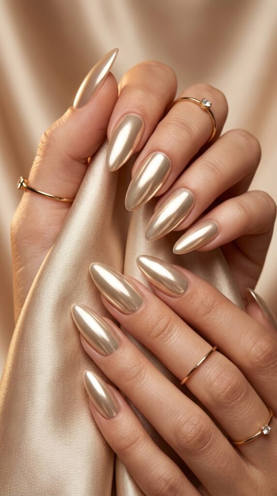 Champagne_chrome_nails_manicure Champagne_chrome_nails_manicure